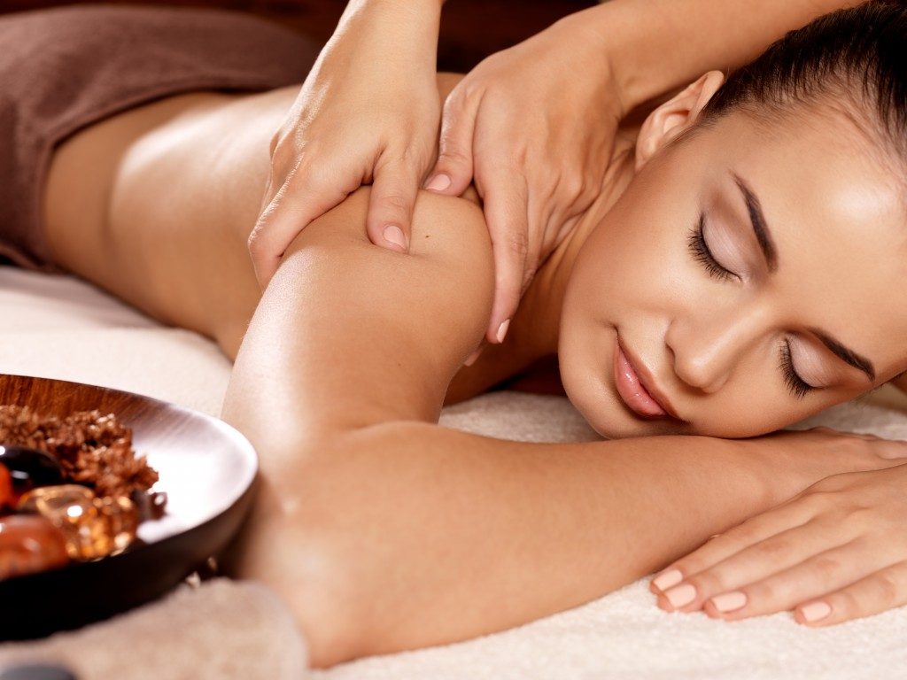 Woman getting a massage