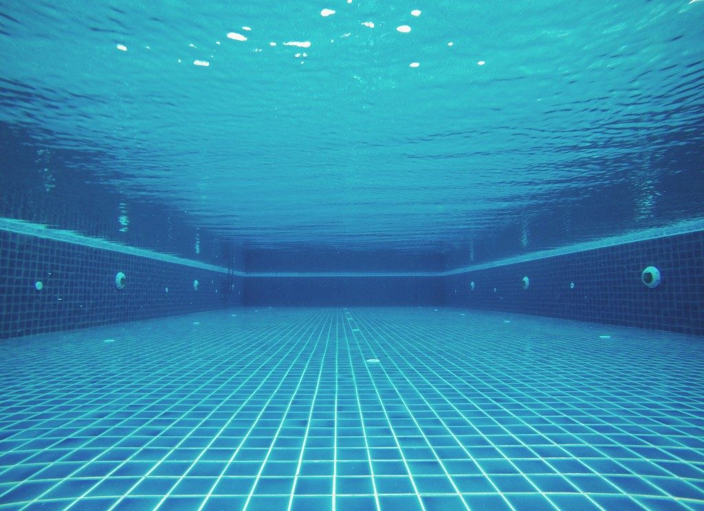 Swimming pool shot underwater