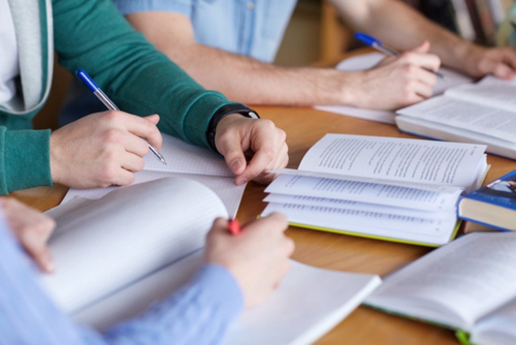 Students studying