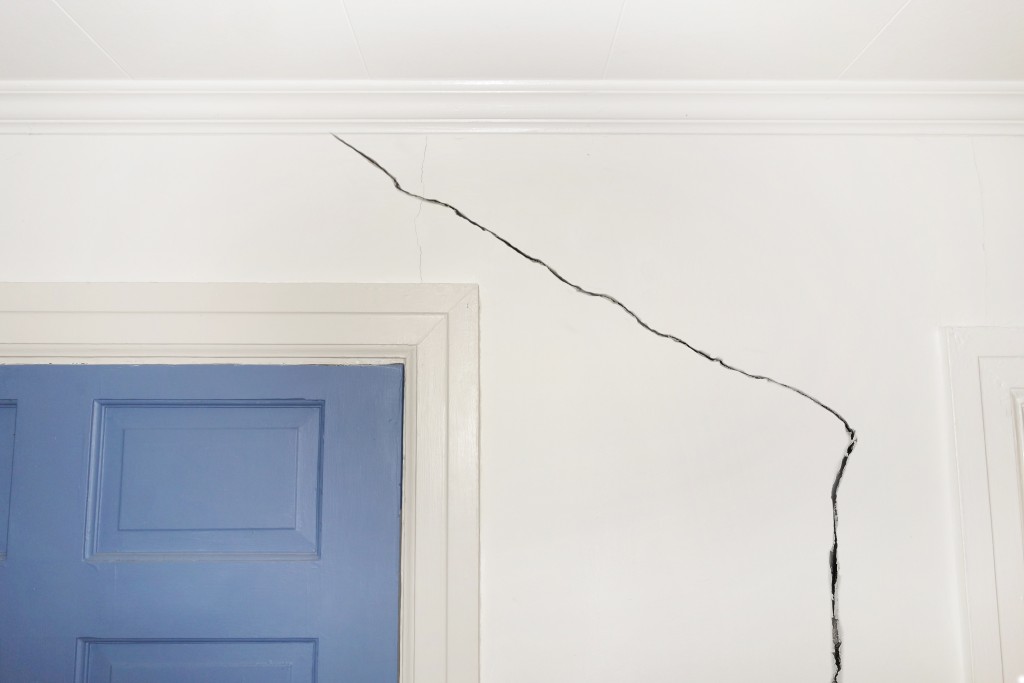 Crack on the wall of a home