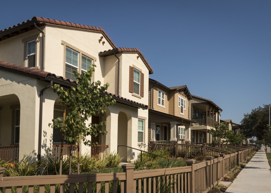 Houses during the summer