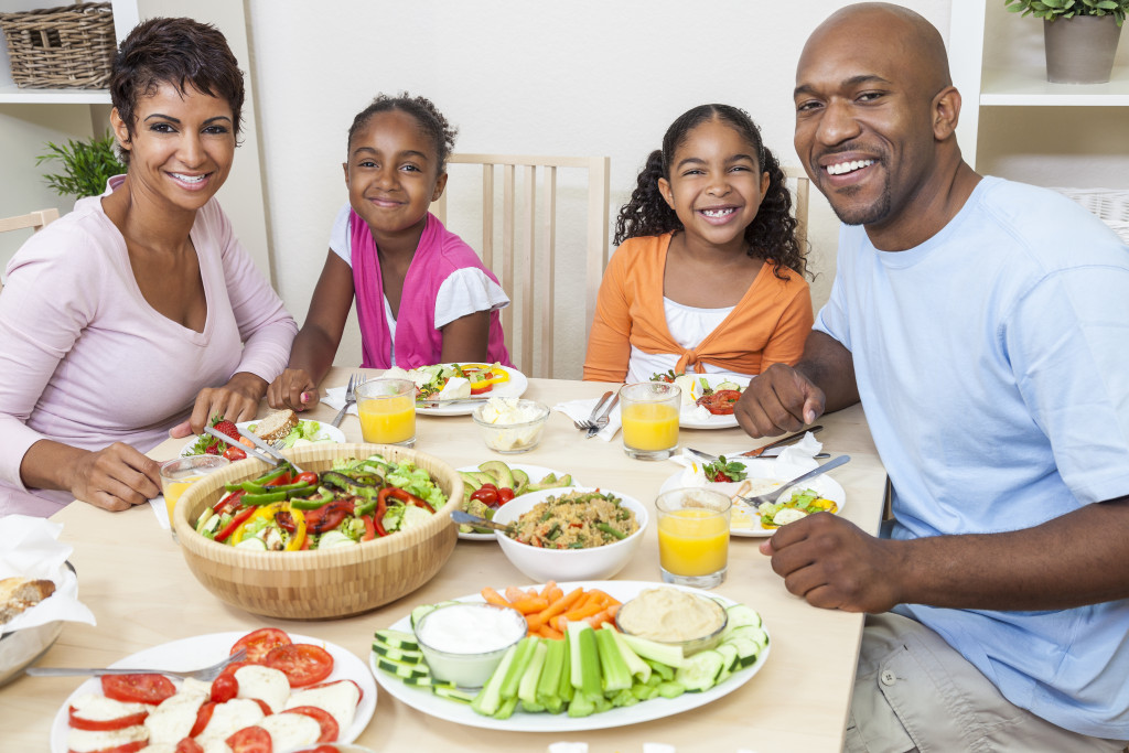 family eating