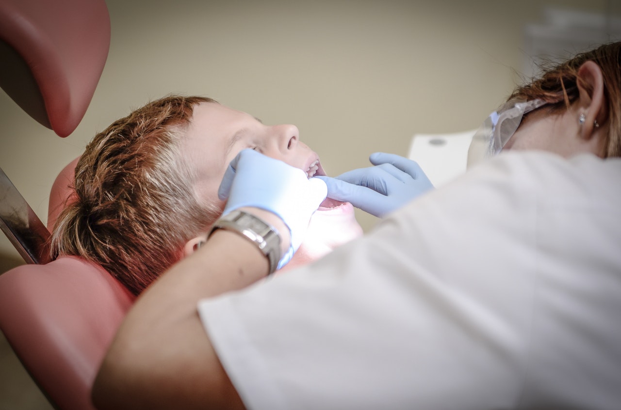 child having braces