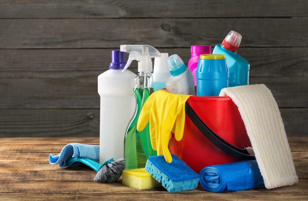 house cleaning products and materials