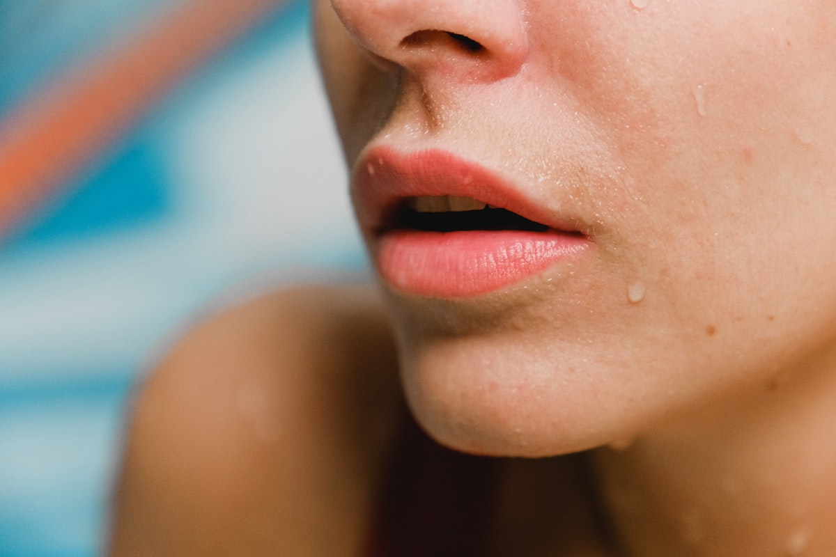 closeup of a woman's lips