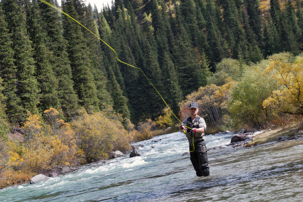 man fishing